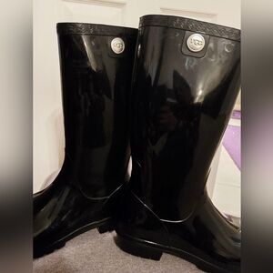 UGG Black Rain Boots